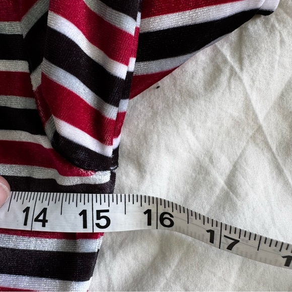 TheRagged Priest TROUBLE Striped Mock Neck Long Sleeve XS velvety streetwear - Picture 7 of 9